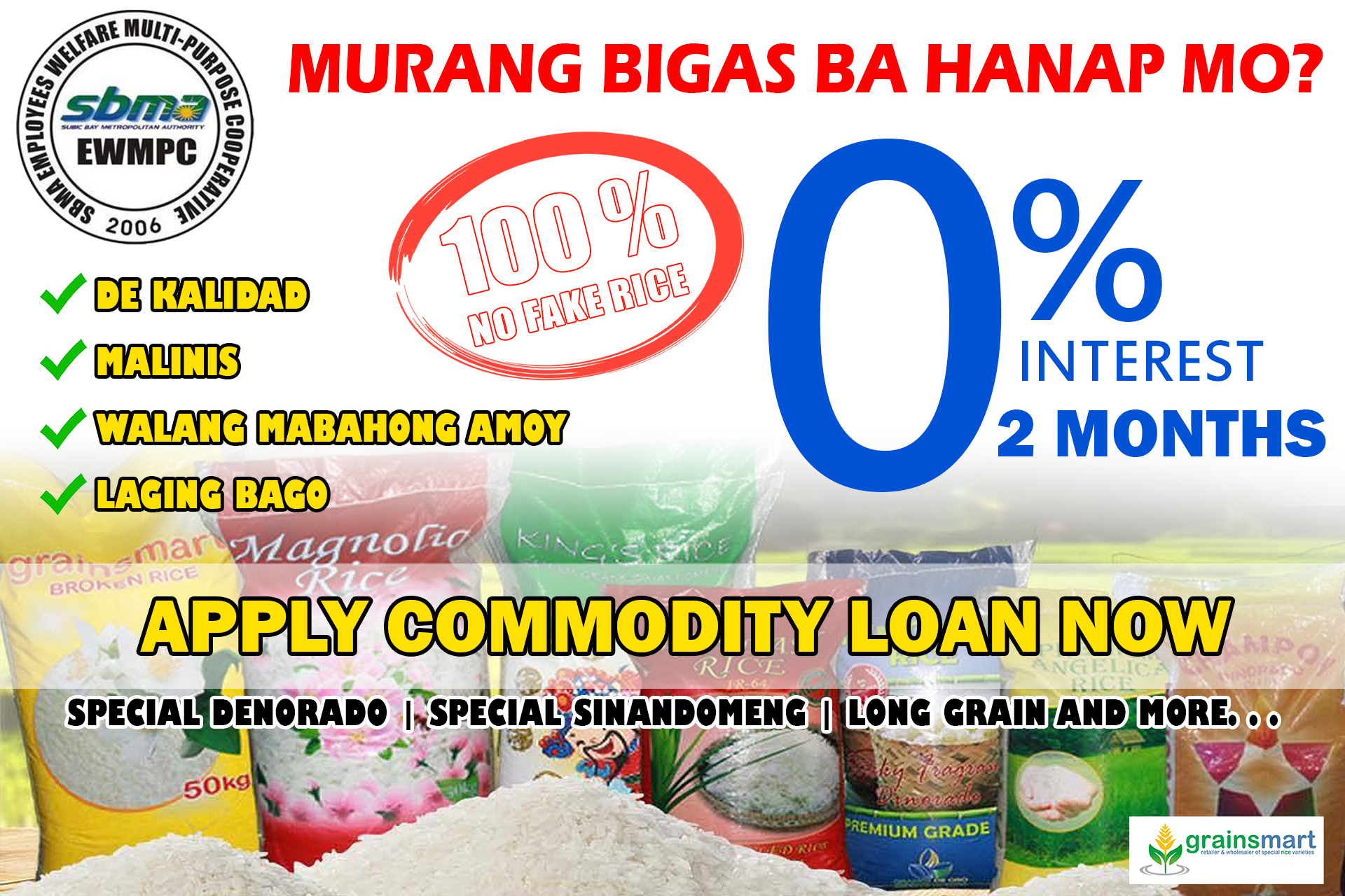 Murang Bigas Ba Hanap Mo with 0% Interest & 2 Months To Pay
